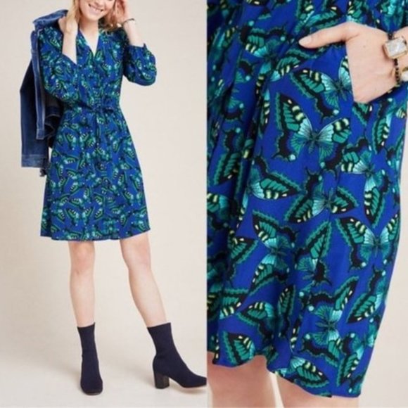 Anthropologie Dresses & Skirts - Anthropologie Pippa Butterfly Shirtdress